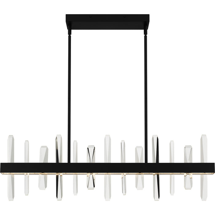 Quoizel PCRGL138MBK LED Linear Chandelier, Matte Black