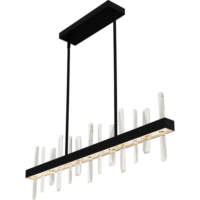 Quoizel PCRGL138MBK LED Linear Chandelier, Matte Black