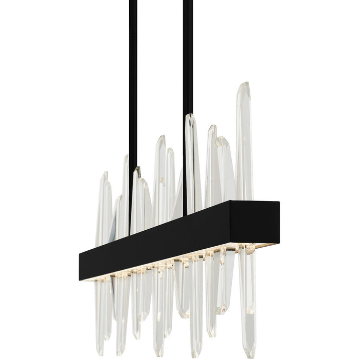 Quoizel PCRGL138MBK LED Linear Chandelier, Matte Black
