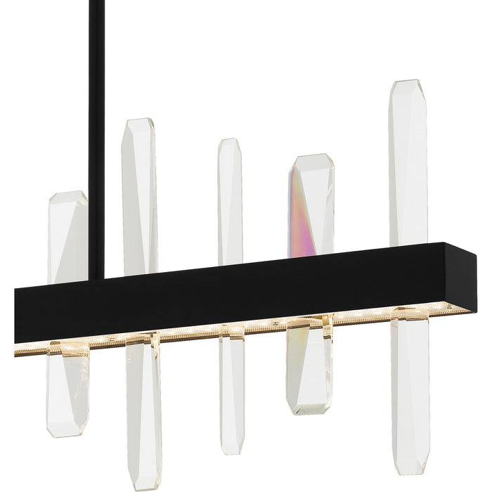 Quoizel PCRGL138MBK LED Linear Chandelier, Matte Black