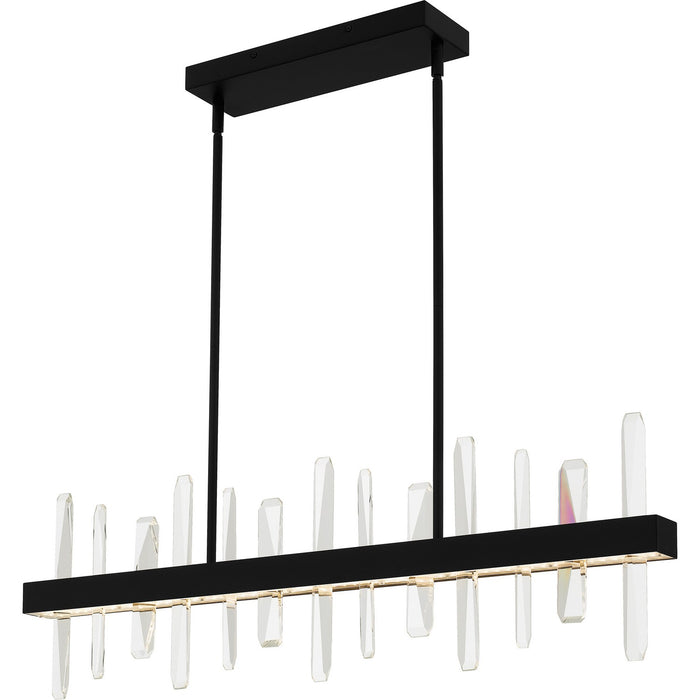 Quoizel PCRGL138MBK LED Linear Chandelier, Matte Black