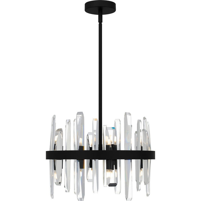 Quoizel PCRGL2816MBK Eight Light Pendant, Matte Black