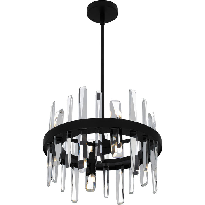 Quoizel PCRGL2816MBK Eight Light Pendant, Matte Black