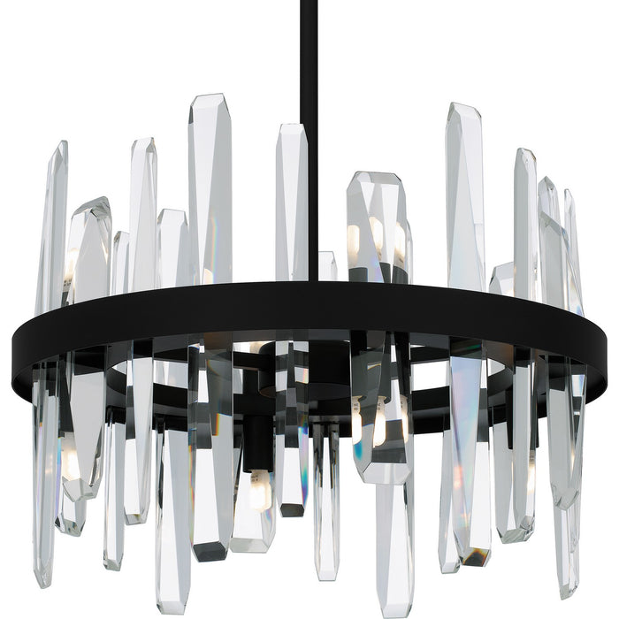 Quoizel PCRGL2816MBK Eight Light Pendant, Matte Black