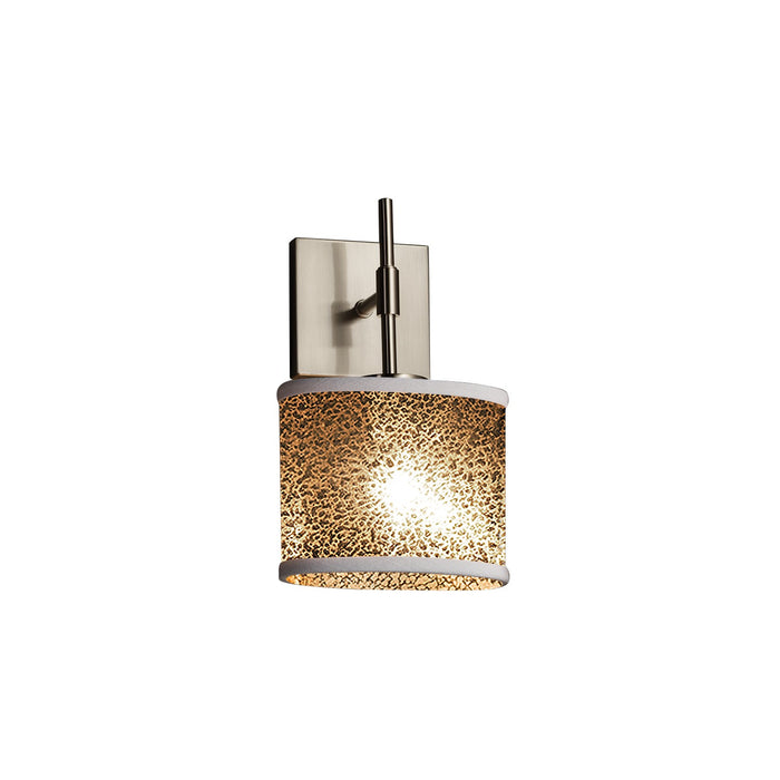 Justice Designs FSN-8417-30-MROR-NCKL One Light Wall Sconce, Brushed Nickel