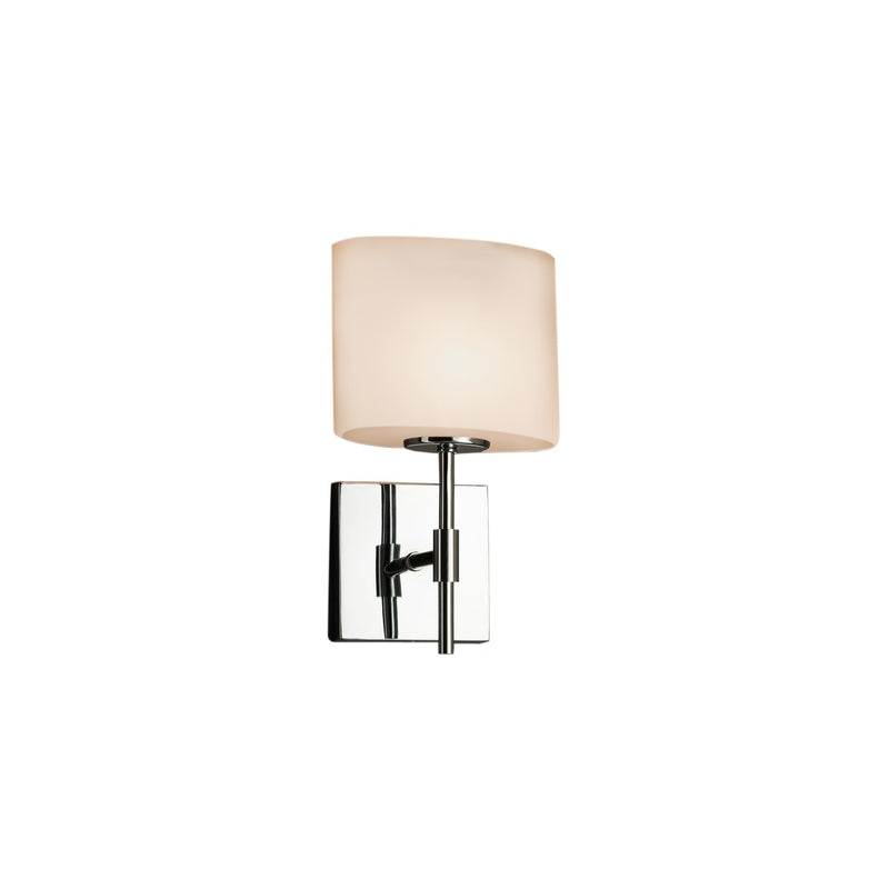 Justice Designs FSN-8417-30-OPAL-CROM One Light Wall Sconce, Polished Chrome