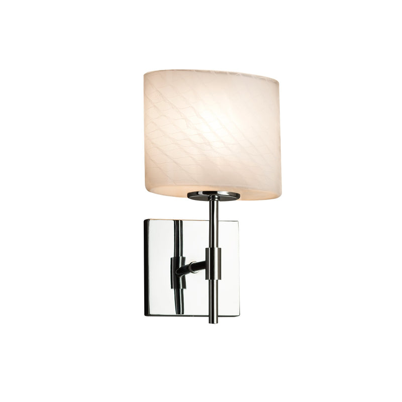 Justice Designs FSN-8417-30-WEVE-CROM-LED1-700 LED Wall Sconce, Polished Chrome