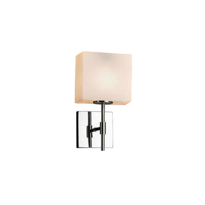 Justice Designs FSN-8417-55-OPAL-CROM One Light Wall Sconce, Polished Chrome