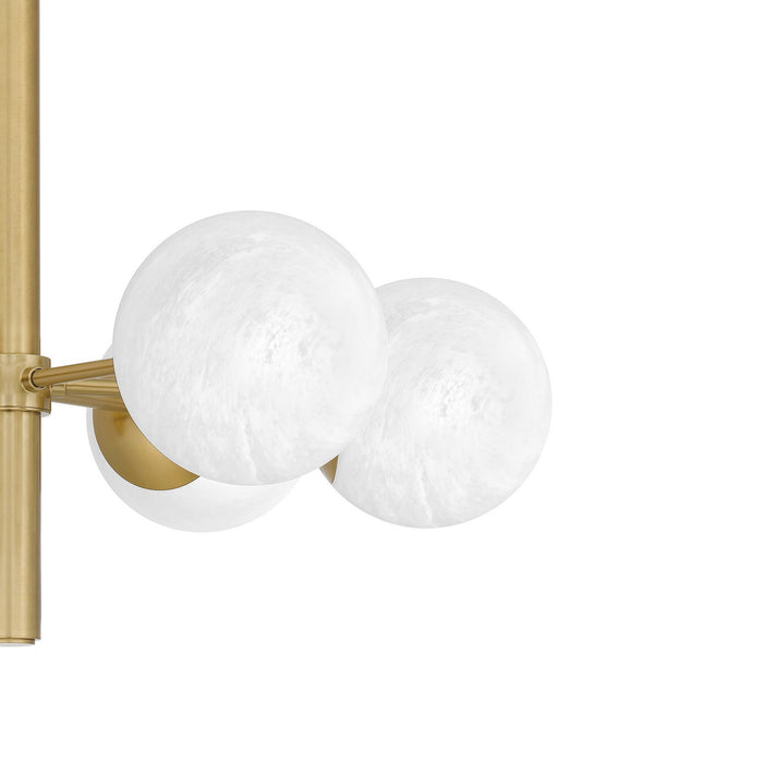 Quoizel PCSEI5028AB Six Light Chandelier, Aged Brass
