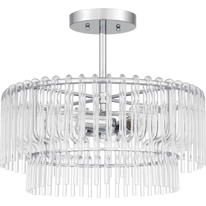 Quoizel PCTAY1718C Three Light Semi Flush Mount, Polished Chrome