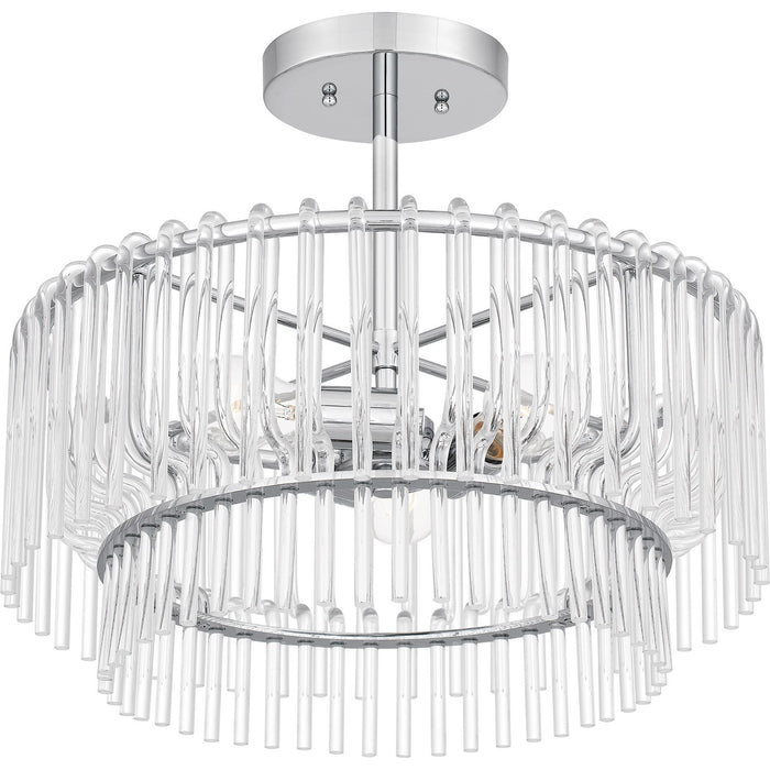 Quoizel PCTAY1718C Three Light Semi Flush Mount, Polished Chrome