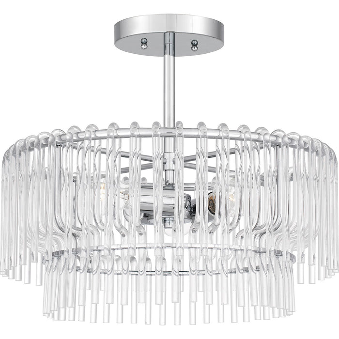 Quoizel PCTAY1718C Three Light Semi Flush Mount, Polished Chrome