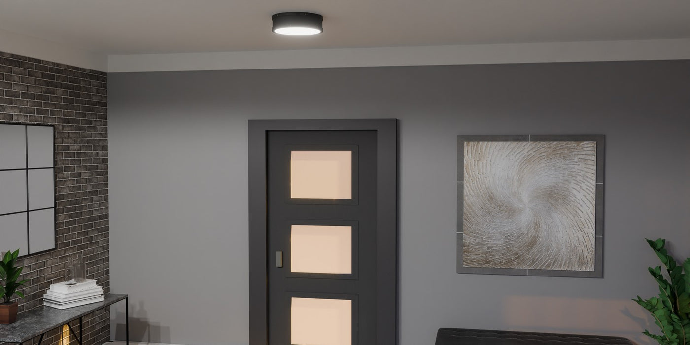 Quoizel QF5224MBK LED Flush Mount, Matte Black