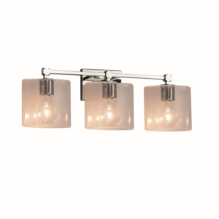 Justice Designs FSN-8423-30-SEED-CROM Three Light Bath Bar, Polished Chrome
