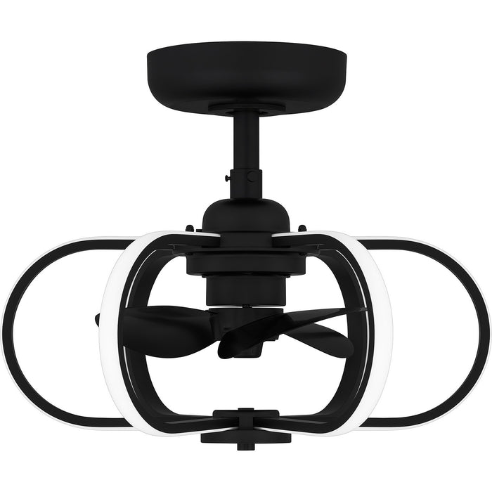 Quoizel QFA6164MBK LED Fandelier, Matte Black