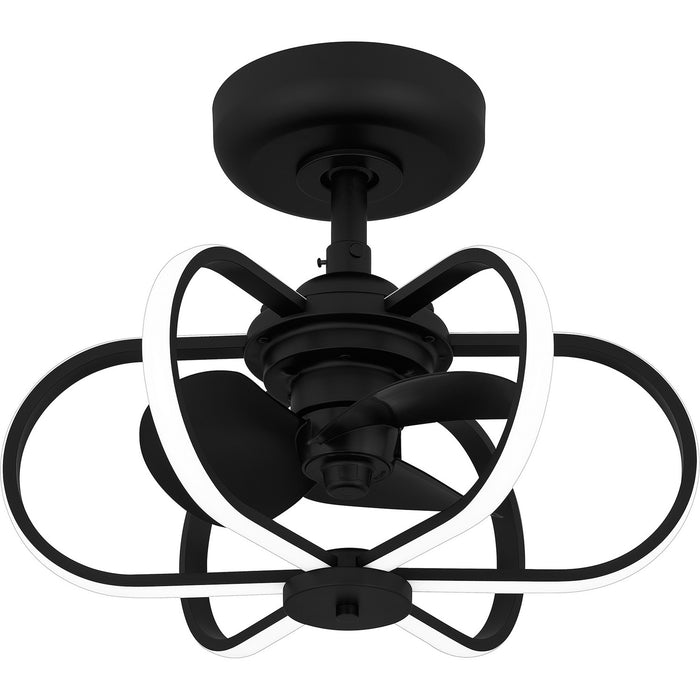 Quoizel QFA6164MBK LED Fandelier, Matte Black