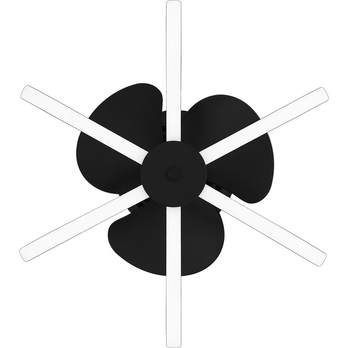 Quoizel QFA6164MBK LED Fandelier, Matte Black