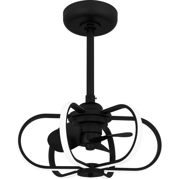 Quoizel QFA6164MBK LED Fandelier, Matte Black