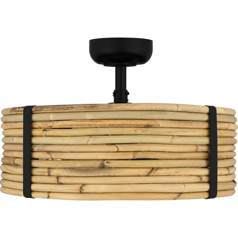 Quoizel QFA6200MBK Four Light Fandelier, Matte Black