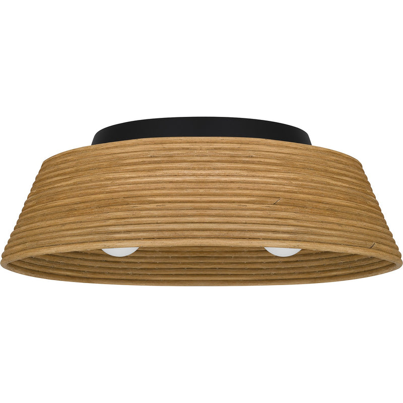 Quoizel QFL6167MBK Three Light Flush Mount, Matte Black
