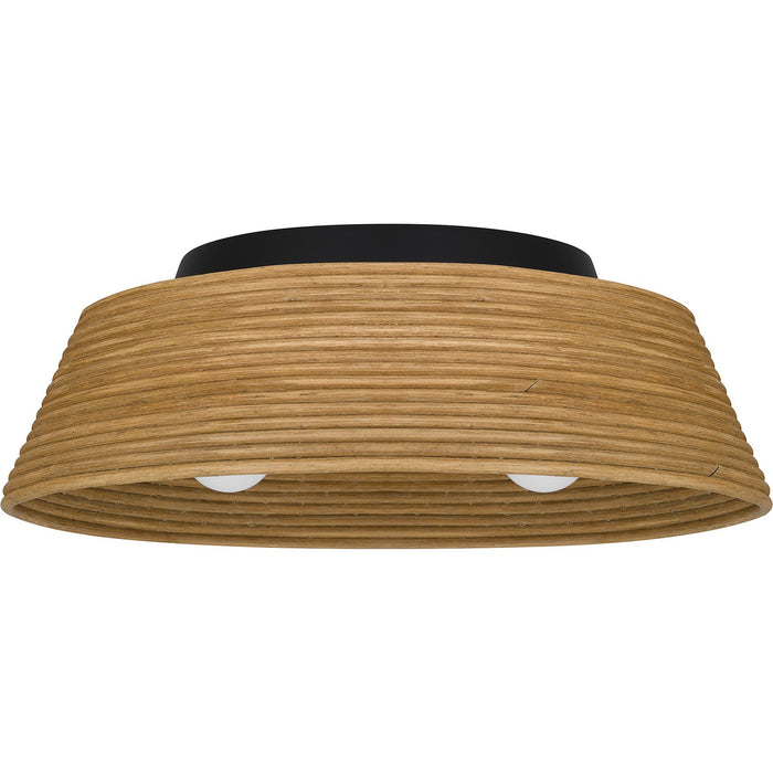 Quoizel QFL6167MBK Three Light Flush Mount, Matte Black