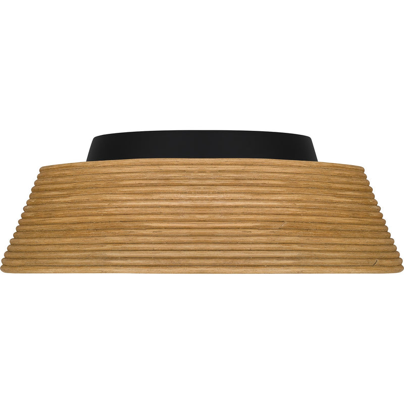 Quoizel QFL6167MBK Three Light Flush Mount, Matte Black