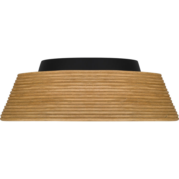 Quoizel QFL6167MBK Three Light Flush Mount, Matte Black