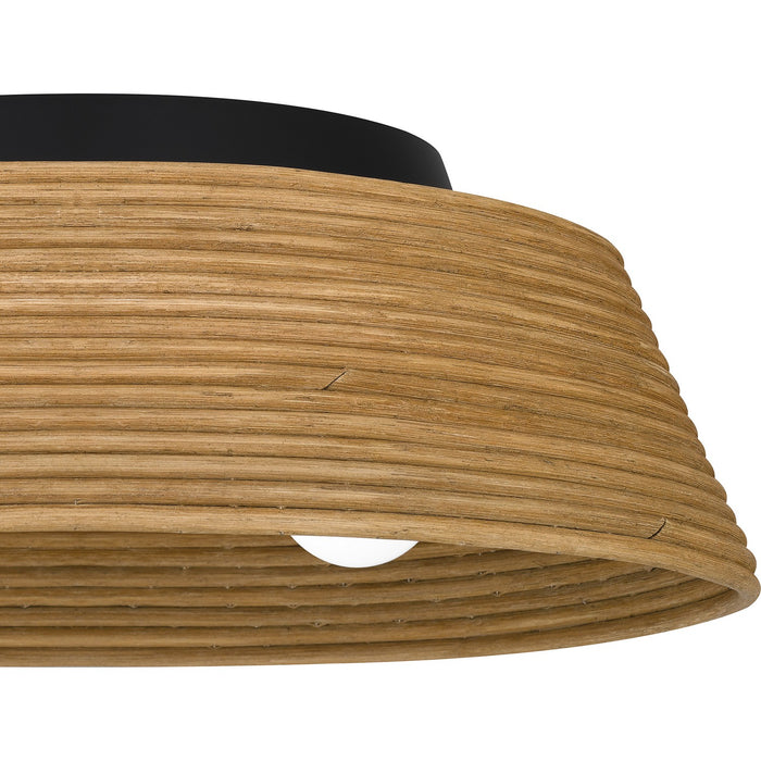 Quoizel QFL6167MBK Three Light Flush Mount, Matte Black