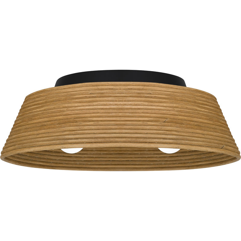 Quoizel QFL6167MBK Three Light Flush Mount, Matte Black