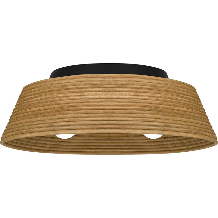 Quoizel QFL6167MBK Three Light Flush Mount, Matte Black