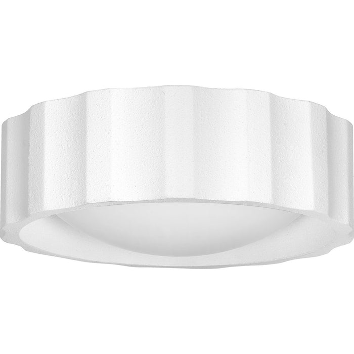 Quoizel QFL6173TW Two Light Flush Mount, Textured White