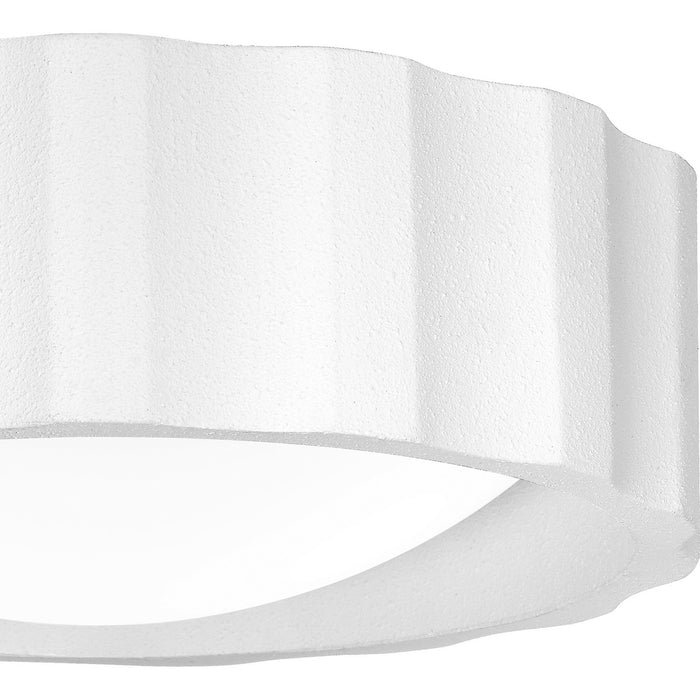 Quoizel QFL6173TW Two Light Flush Mount, Textured White