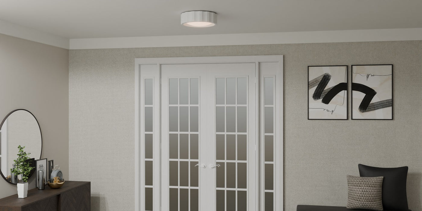 Quoizel QFL6173TW Two Light Flush Mount, Textured White