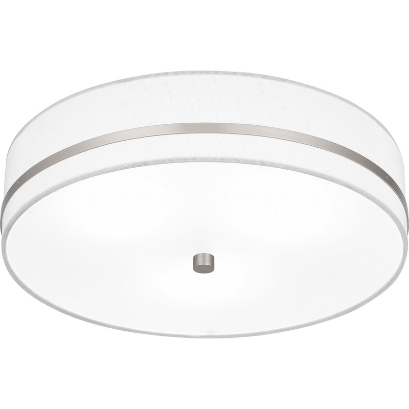 Quoizel QFL6180BN Three Light Flush Mount, Brushed Nickel