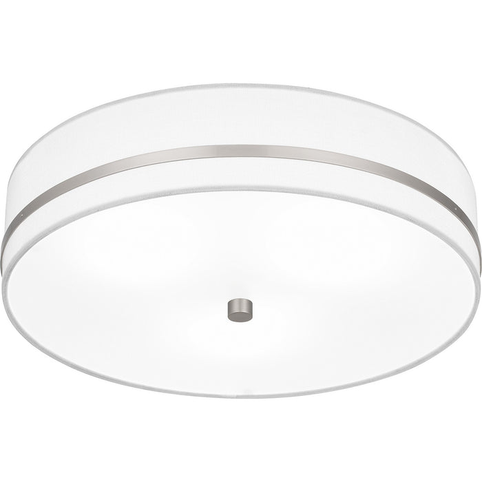 Quoizel QFL6180BN Three Light Flush Mount, Brushed Nickel