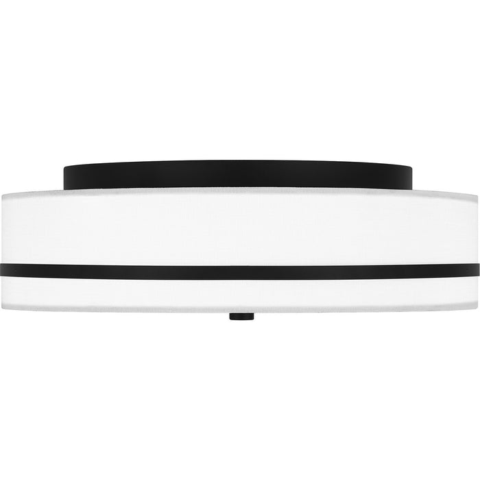 Quoizel QFL6180MBK Three Light Flush Mount, Matte Black