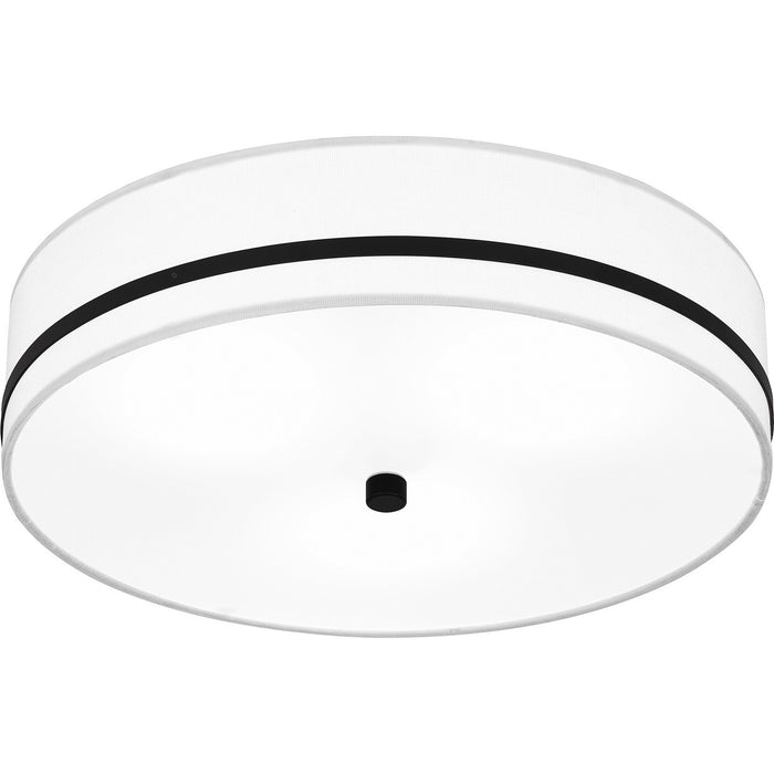 Quoizel QFL6180MBK Three Light Flush Mount, Matte Black