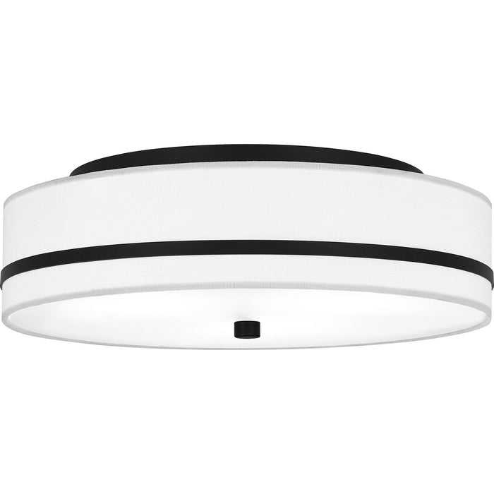 Quoizel QFL6180MBK Three Light Flush Mount, Matte Black