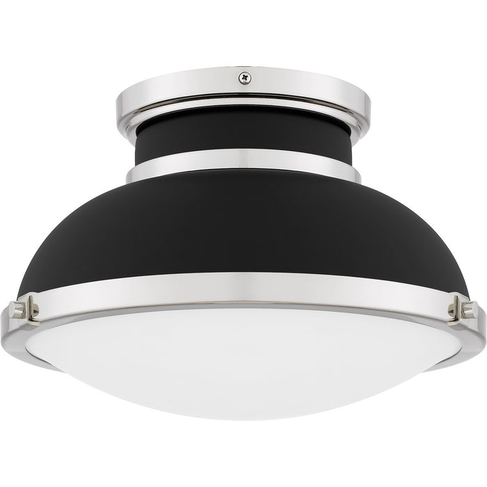 Quoizel QFL6184MBK Two Light Flush Mount, Matte Black