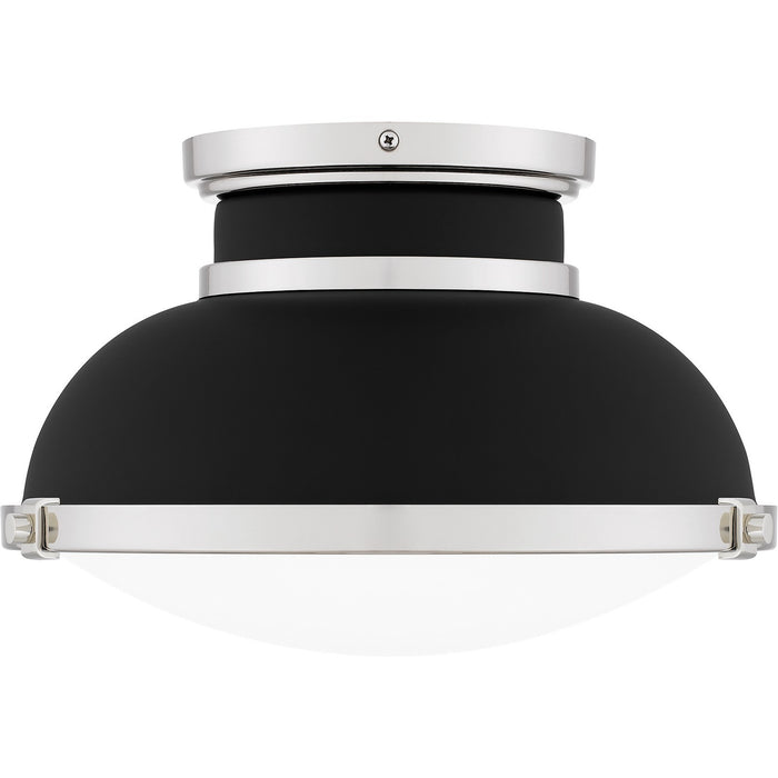 Quoizel QFL6184MBK Two Light Flush Mount, Matte Black