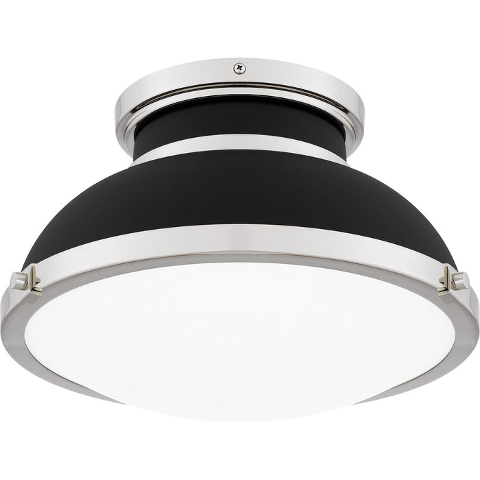 Quoizel QFL6184MBK Two Light Flush Mount, Matte Black
