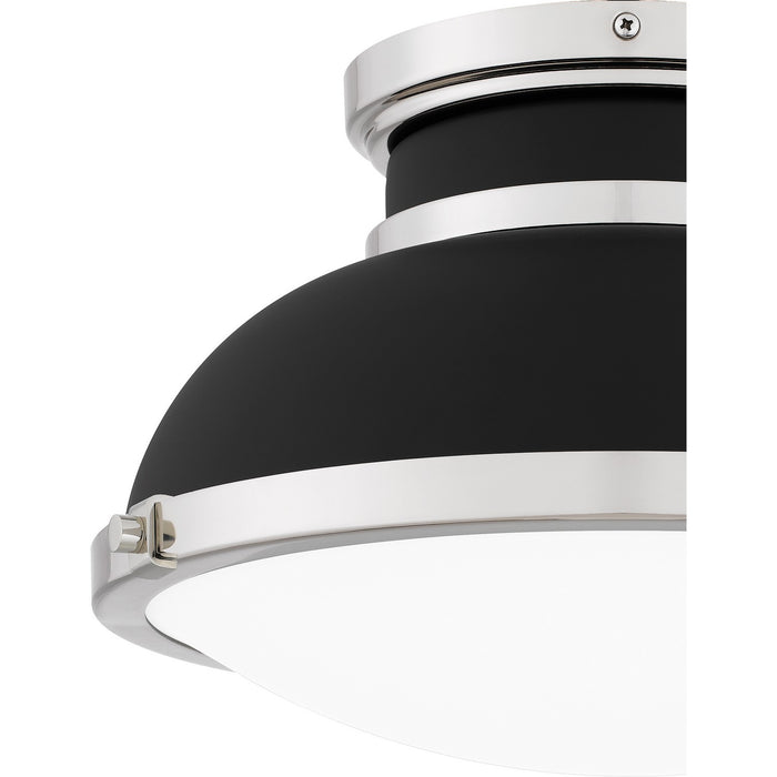 Quoizel QFL6184MBK Two Light Flush Mount, Matte Black