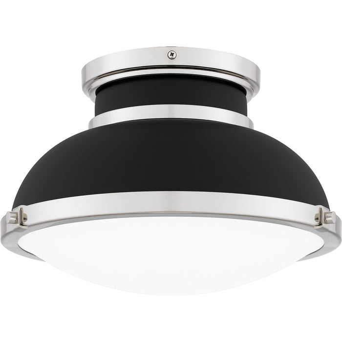 Quoizel QFL6184MBK Two Light Flush Mount, Matte Black