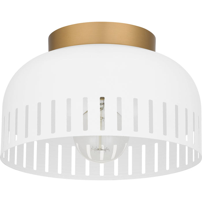 Quoizel QFL6208W One Light Flush Mount, Matte White