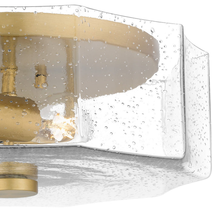 Quoizel QFL6222AB Two Light Flush Mount, Aged Brass