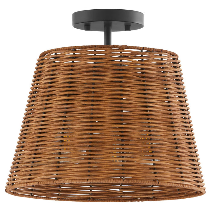 Quorum 2893-13-59 Three Light Semi Flush Mount, Matte Black