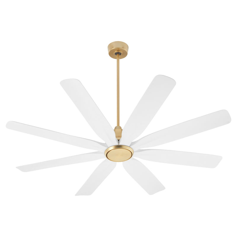 Quorum 33608-80 60" Patio Fan, Aged Brass