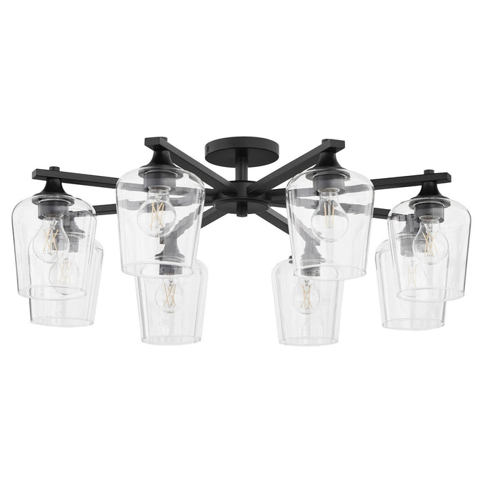 Quorum 358-8-59 Eight Light Ceiling Mount, Matte Black