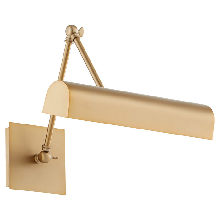 Quorum 411-15-80 Two Light Picture Light, Aged Brass