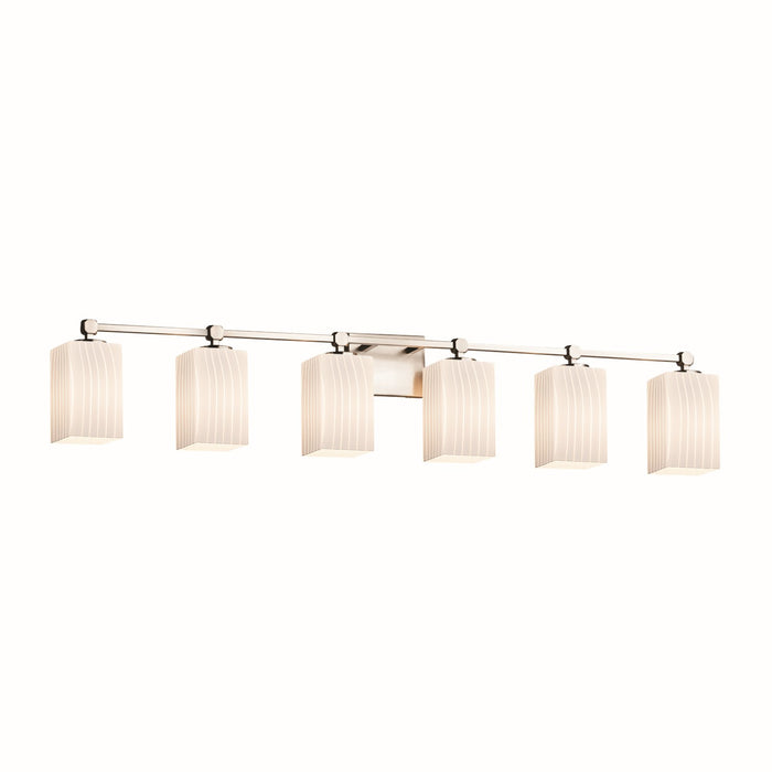 Justice Designs FSN-8426-15-RBON-NCKL-LED6-4200 LED Bath Bar, Brushed Nickel